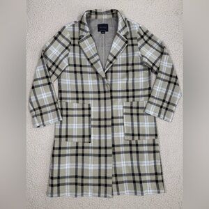 Sanctuary Josephine Mid-Length Ponte Sweater Coat Jacket Avalon Plaid